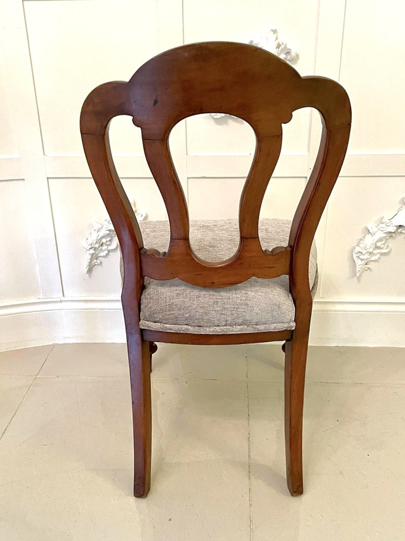 Antique Set of Six Victorian Quality Mahogany Dining Chairs - Image 11